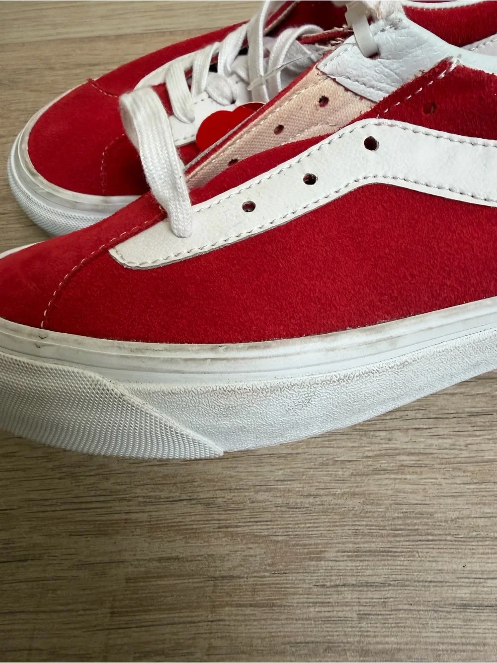 NWT Vans Red & White Classic Skate Sneakers